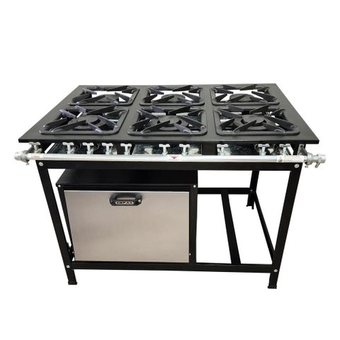 Fogão 6 Bocas Cefaz com Forno Linha Gold Baixa Pressão Cfzg-135