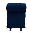 Ver imagem 4 de Kit 2 Sofá Retrô Barcelona Namoradeira Calçadeira Suede Azul Marinho - D'Rossi