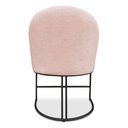 Ver imagem 5 de Cadeira Poltrona de Jantar Bela Suede Base Metálica Industrial Preto Pallazio Rosa Bebê