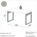 Ver imagem 3 de Mesa para Escritório em Mdf Off White Freijó 135x68 Cm Dalla Costa
