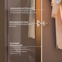 Ver mais imagens de Guarda Roupa Planejado 100% MDF 2 Portas Reflecta Orion CabeCasa MadeiraOriginals Marrom/Mocha