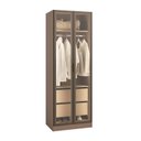 Ver imagem 3 de Guarda Roupa Planejado 100% MDF 2 Portas Reflecta Orion CabeCasa MadeiraOriginals Marrom/Mocha