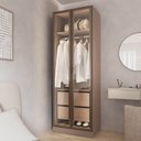 Ver imagem 1 de Guarda Roupa Planejado 100% MDF 2 Portas Reflecta Orion CabeCasa MadeiraOriginals Marrom/Mocha