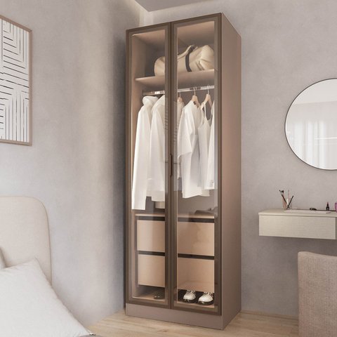 Guarda Roupa Modulado 100% Mdf 2 Portas Reflecta Orion Cabecasa Madeiraoriginals