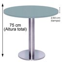 Ver imagem 5 de Mesa Beta Big Inox 75 Cm (alt) Disco Redondo Tampo Mdp Redondo 80 Cm (larg) X 2,50 Cm (alt) Cinza