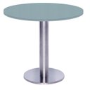 Ver imagem 1 de Mesa Beta Big Inox 75 Cm (alt) Disco Redondo Tampo Mdp Redondo 80 Cm (larg) X 2,50 Cm (alt) Cinza