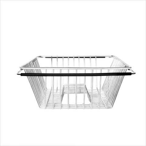 Cesto Aramado Multiusoem Inox para Cuba Ghel Plus Cinza/Cromada Ghelplus
