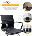 Ver imagem 3 de Cadeira de Escritório Ergonômica Stripes Esteirinha com Base Fixa Cromada Suporta até 120kg Preta