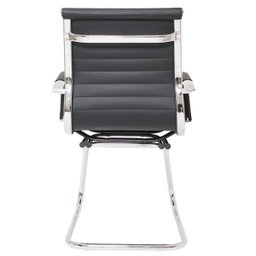 Cadeira de Escritório Ergonômica Stripes Esteirinha com Base Fixa Cromada Suporta até 120kg Preta - 9