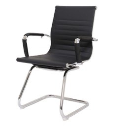 Cadeira de Escritório Ergonômica Stripes Esteirinha com Base Fixa Cromada Suporta até 120kg Preta - 1