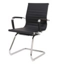 Ver imagem 1 de Cadeira de Escritório Ergonômica Stripes Esteirinha com Base Fixa Cromada Suporta até 120kg Preta
