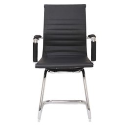 Cadeira de Escritório Ergonômica Stripes Esteirinha com Base Fixa Cromada Suporta até 120kg Preta - 7