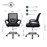 Cadeira de Escritório Simples Diretor Secretária com Regulagem Home Office Escrivaninha Preta - 6