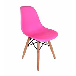 Cadeira Eiffel Base Madeira Pink - 1