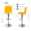 Ver imagem 6 de Banqueta Alta de Cozinha Ilha Bancada Gourmet Restaurante com Encosto Giratória Gomos Amarela