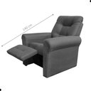 Ver imagem 3 de Poltrona Descanso Reclinável Andrea Suede Cinza