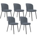 Ver imagem 5 de Kit 6 Cadeiras Sala de Jantar Estofada Gavi L02 Suede Cinza - Lyam Decor