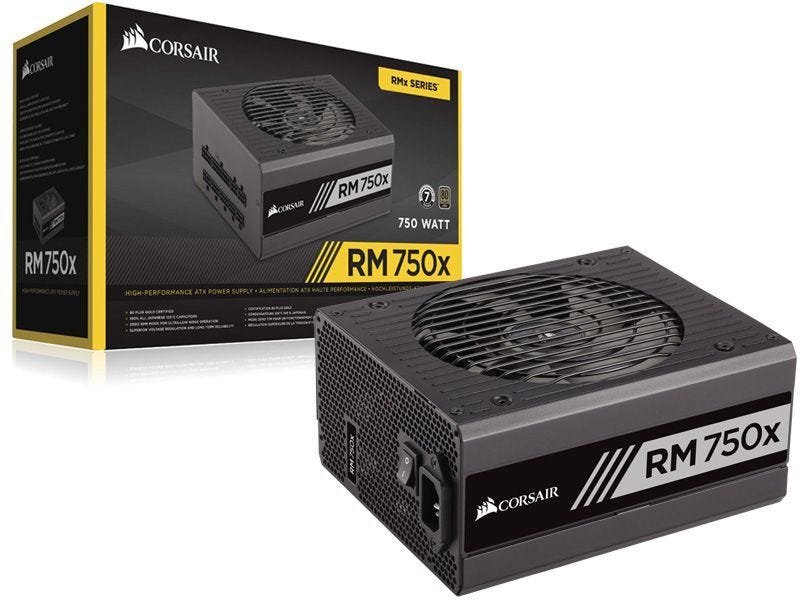 Fonte 80Plus Gold Corsair Cp-9020092-Ww Rmx 750W Atx Pfc Ativo Modular sem Cabo de Forca - 1