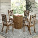 Ver imagem 1 de Conjunto para Sala de Jantar Mesa e 4 Cadeiras Viero Via