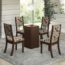 Ver imagem 1 de Conjunto para Sala de Jantar Mesa e 4 Cadeiras Espresso Móveis