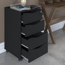 Ver mais imagens de Gaveiteiro Com Rodízios 4 Gavetas Bari Preto