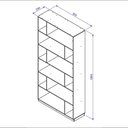 Ver imagem 4 de Estante de Livros 90CMX188CM 5 Prateleiras 12 Nichos Euforia Yescasa Branco