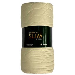 Cobre Leito Slim Queen 100% Poliéster Appel Bege - 1