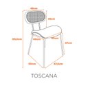 Ver imagem 2 de Cadeira com Assento Estofado e Telinha Toscana Fratini