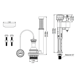 Kit Reparo Mecanismo Completo Pneumático Acoplada Censi - 2