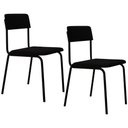 Ver imagem 1 de Kit 02 Cadeiras Estofada para Sala de Jantar Sense Preto C01 Linho Preto - Lyam Decor