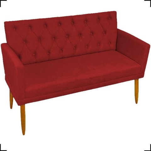 Namoradeira Decorativa para Sala Recepção Manicure Consultório Escritório Nina Capitonê Suede