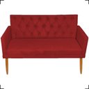 Ver imagem 2 de Namoradeira Decorativa para Sala Recepção Manicure Consultório Escritório Nina Capitonê Suede