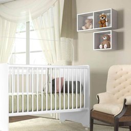 Nicho Mdf Branco Tx Quadrado com Fundo 30a X 30l X 24p Cm Nchbr006 - 3