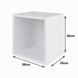 Nicho Mdf Branco Tx Quadrado com Fundo 30a X 30l X 24p Cm Nchbr006 - 2