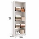 Ver imagem 3 de Armário Closet Modular Prateleiras Estante Livreiro Luna Branco