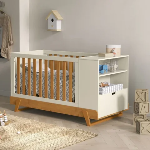 Berço Multifuncional Bkids Branco Freijó Eco Wood com Colchão - Matic