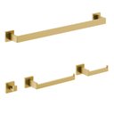 Ver imagem 2 de Kit Acessórios Banheiro Lavabo Luxo Ouro Escovado