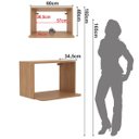 Ver imagem 5 de Nicho Aéreo Cozinha Multiuso para Forno Micro 60cm Freijó Cz3103