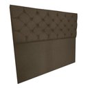 Ver imagem 3 de Cabeceira Capitonê Solteiro 0,90m Jade Suede Marrom