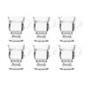 Conjunto 6 Canecas Café Chá Líbano Vidro Class Home 145ml - 3