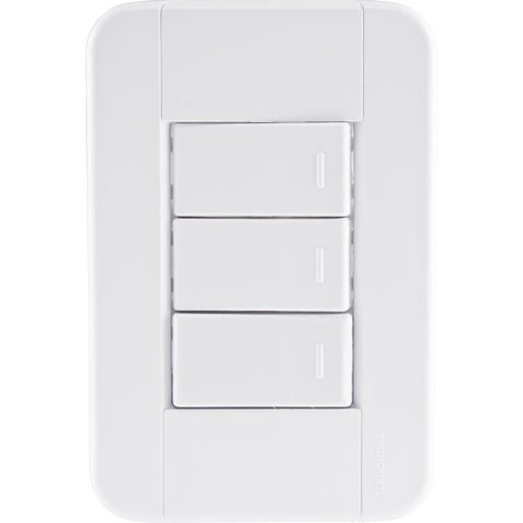Conjunto 4x2 com 3 Interruptores Simples 10a 250v