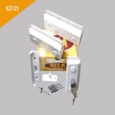 Ver imagem 1 de Kit polímero para instalação de portas pivotante de bater - kit 1 branco