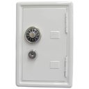 Ver imagem 2 de Cofre com Segredo e Chave Cofrinho Mecanico Metalico Branco (Ll80430)