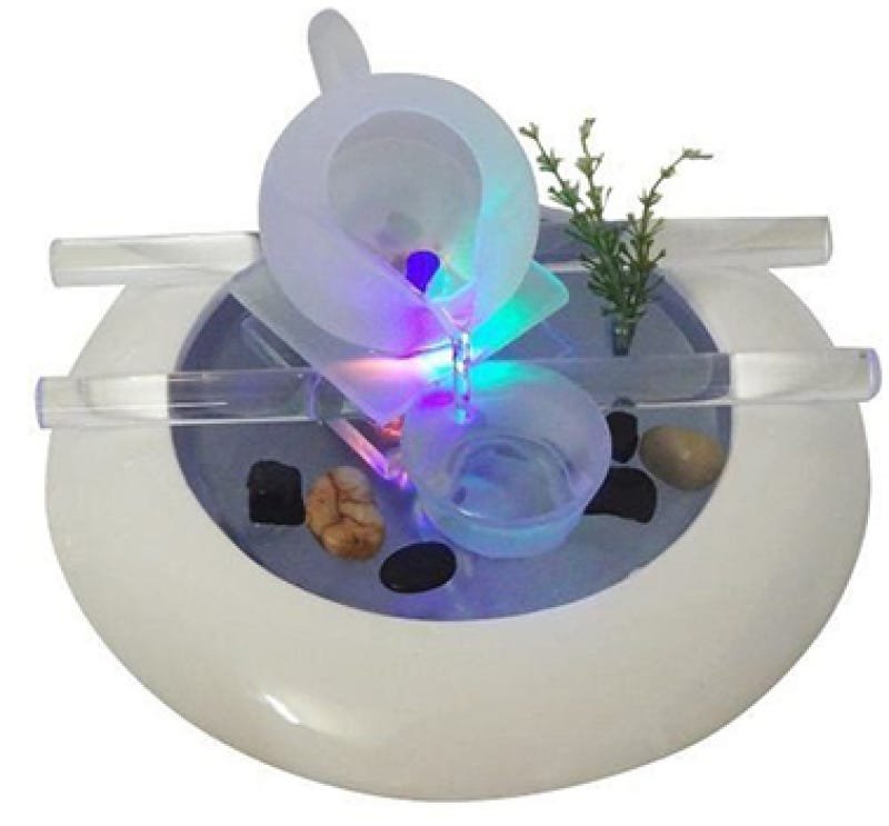 Fonte de Água Decorativa com Cascata e Quedas de Água  com LED (Ft-C) - 1