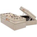 Ver imagem 1 de Cama Box Baú Solteiro: Colchão Anatômico Polar D28 - Ep Orthoface Firme + Base Crc Suede Clean