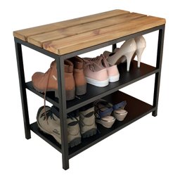 Sapateira Banco Strassis Design Sd-5003-60 Cor Preta - 1