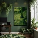 Ver imagem 2 de Quadro Decorativo Suculentas Verdes 70x50cm Mold Branca