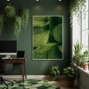 Ver imagem 1 de Quadro Decorativo Suculentas Verdes 70x50cm Mold Branca