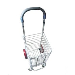 Carrinho de Mao Dobravel De Aluminio 4 Rodas Compras Carga Feira Ate 50 Kg - 2