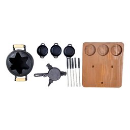 Aparelho Fondue Ferro a Álcool Completo Aparador e Molheiras - 3